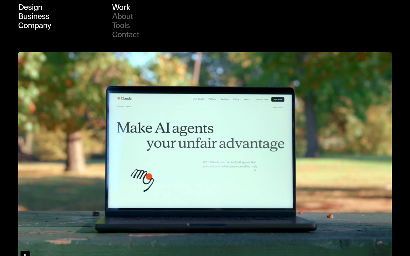 Design Business Company homepage screenshot